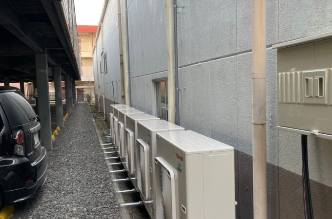 東京都内の倉庫の空調設備設置工事